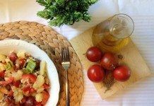 ensalada de patata tomate pimiento